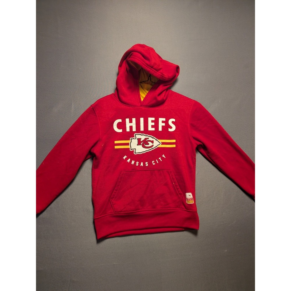 Kansas City Chiefs Hoodie Boys 8 Red NFL Team Apparel Football Sports Graphic